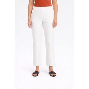 SPANX On The Go Kick Flare Pants White Cropped Pull On Stretch M